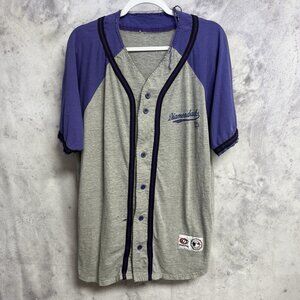 Vintage Arizona Diamondbacks Shirt Mens 2XL 24.5x28.5 Gray Button Up MLB